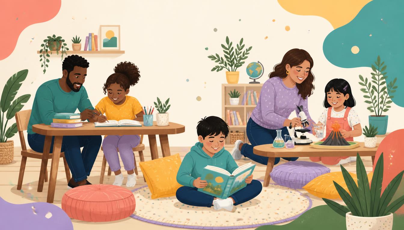 Families and educators learning together at home